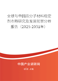 全球與中國高分子材料穩定劑市場研究及發展前景分析報告(2025-2031年) 全球與中國高分子材料穩定劑市場研究及發展前景分析報告(2025-2031年)