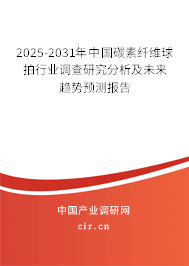 2025-2031年中國碳素纖維球拍行業調查研究分析及未來趨勢預測報告