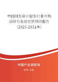 中國財務審計服務行業市場調研與發展前景預測報告（2025-2031年）