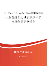 2025-2031年全球與中國超清云臺攝像機行業發展調研及市場前景分析報告 2025-2031年全球與中國超清云臺攝像機行業發展調研及市場前景分析報告
