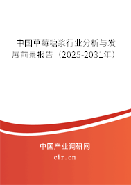 中國草莓糖漿行業分析與發展前景報告(2025-2031年) 中國草莓糖漿行業分析與發展前景報告(2025-2031年)