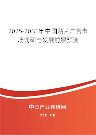 2025-2031年中國貼片廣告市場調研與發展前景預測 2025-2031年中國貼片廣告市場調研與發展前景預測