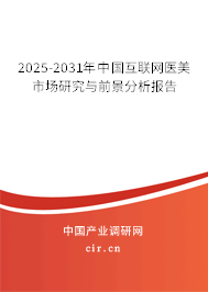 2025-2031年中國互聯網醫美市場研究與前景分析報告 2025-2031年中國互聯網醫美市場研究與前景分析報告