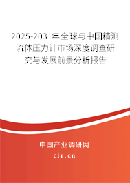 2025-2031年全球與中國精測流體壓力計市場深度調查研究與發展前景分析報告