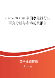 2025-2031年中國凈化器行業研究分析與市場前景報告 2025-2031年中國凈化器行業研究分析與市場前景報告