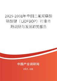 2025-2031年中國二氟雙草酸磷酸鋰（LiDFBOP）行業市場調研與發展趨勢報告