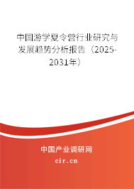 中國游學夏令營行業研究與發展趨勢分析報告(2025-2031年) 中國游學夏令營行業研究與發展趨勢分析報告(2025-2031年)