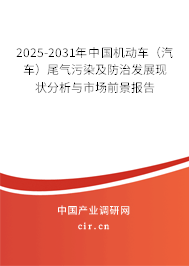 2025-2031年中國機(jī)動(dòng)車(汽車)尾氣污染及防治發(fā)展現(xiàn)狀分析與市場前景報(bào)告 2025-2031年中國機(jī)動(dòng)車(汽車)尾氣污染及防治發(fā)展現(xiàn)狀分析與市場前景報(bào)告