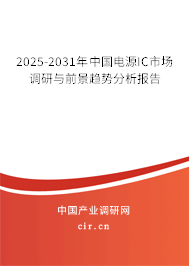 2025-2031年中國電源IC市場調研與前景趨勢分析報告 2025-2031年中國電源IC市場調研與前景趨勢分析報告